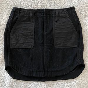 Madewell Wool quilted shirttail mini skirt